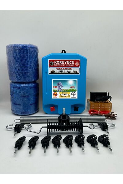 KORUYUCU ÇİT Koruyucu Elektrikli Çit Cihazı Seti Domuz Ayı Kovucu (Power İ1000)