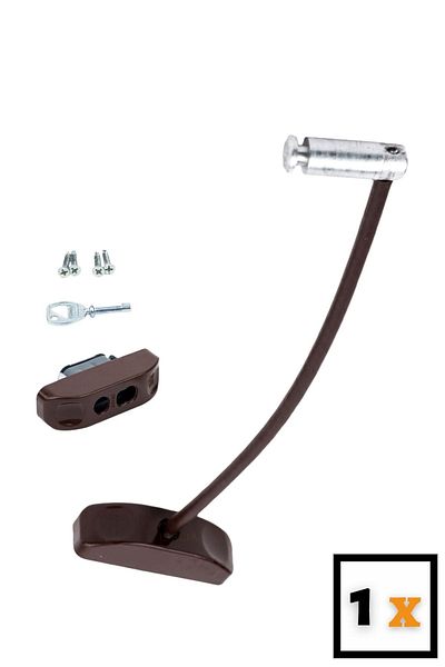 Viselia Window Safety Lock Children's Burglar Lock Rope Pimapen PVC Dark Brown