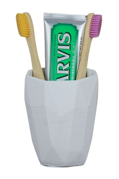 Evene White Color Toothbrush Stand Model 2 - Countertop