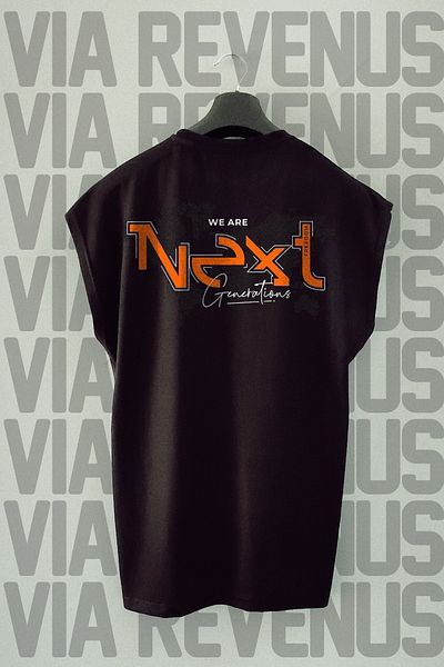 Vordevia Next Generations Black Sports T-Shirt - Back Print, Zero Sleeve