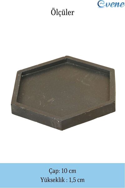 Evene Black Color Sugar Dragee Decorative Plate Model 11