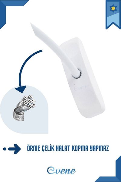 Evene Safety Lock PVC Window Children's Burglar Lock with Rope 2 Pieces