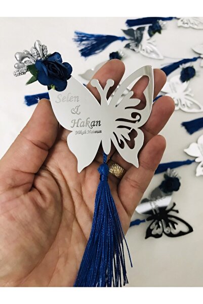 Roseart Püsküllü Pleksi Kelebek Magnet Söz, Nişan, Düğün Magnet... 20 Adet
