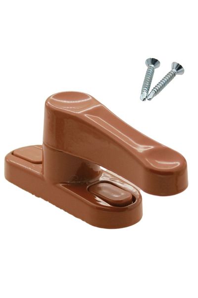 Evene Light Brown Window Safety Lock Children's Burglar Lock Pull-Out Metal Lock