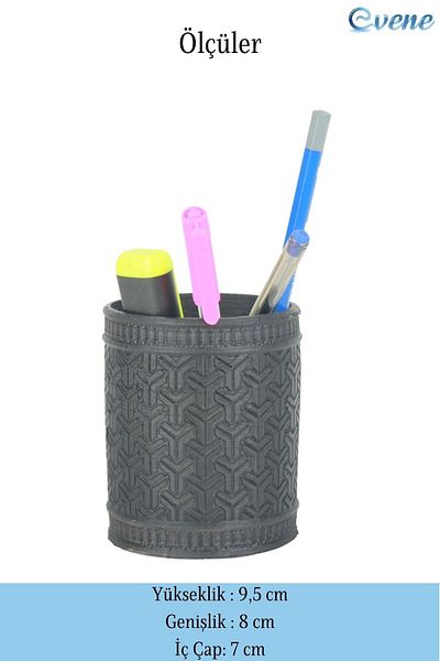 Evene Black Color Pen Holder Desk Pen Holder Organizer Model 4