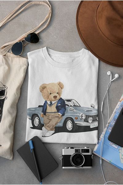 Pasage Oversize εμπριμέ λευκό μπλουζάκι