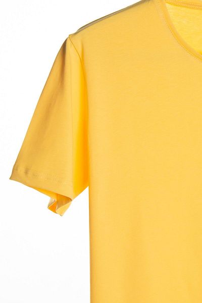 Pasage Μπλουζάκι Unisex Yellow Crew Neck Basic Oversize