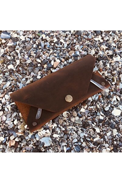 Mess collection Ручна робота, натуральна шкіра, мінімалістичний коричневий чо...
