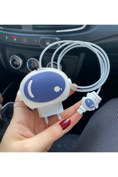 Aksesuarda Moda Iphone 18w/20w Uyumlu Şarj Aleti Kılıfı, Şarj Kablosu Örme Aparatı, Kablo Koruyucu