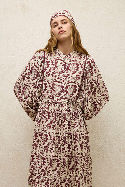 Manuka Φόρεμα Sage Viscose Balloon Sleeve