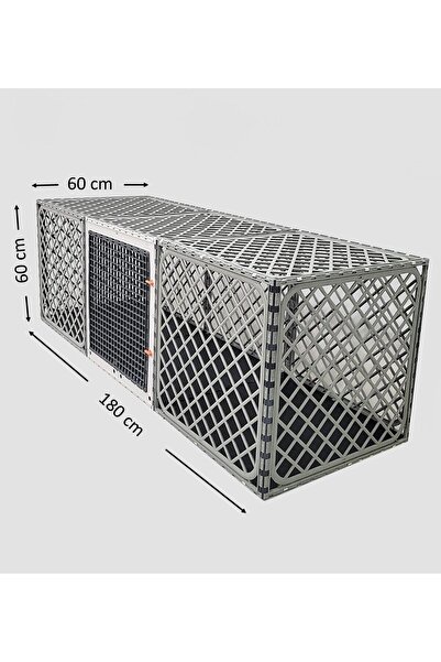 Leganest 60cm X 180cm Yükseklik 60cm Köpek Kafesi, Kedi, Tavşan Tabanı Dolu Üstü Kapalı Çit - Kafes