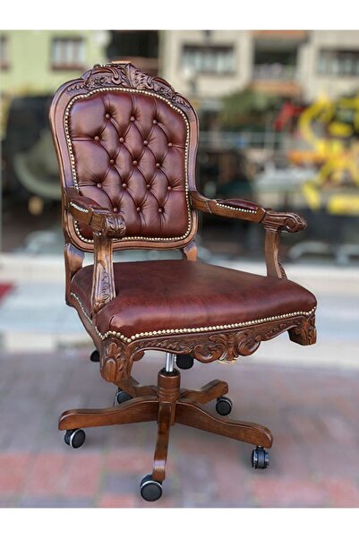 DİVA MOBİLYA Hakiki deri Armada klasik makam koltuğu