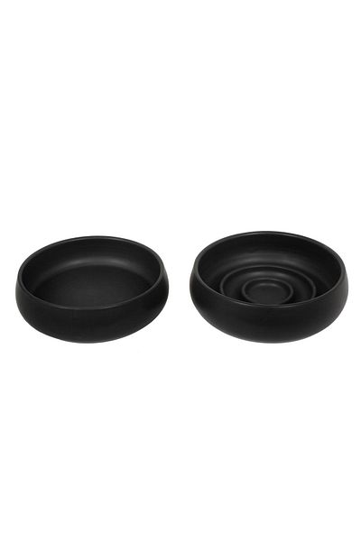 Beige & Stone Beige And Stone Ceramic Handmade Food / Water Bowl (l)