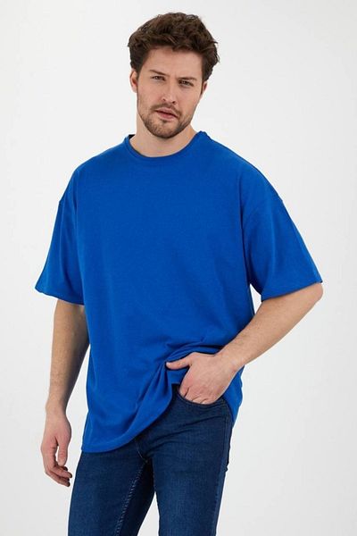 Pasage Μπλε μπλουζάκι Unisex Loose Oversize