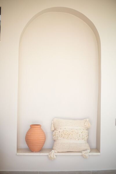 Bohemart Pernă Maroc țesută cu pumnul de in, pernă umplută