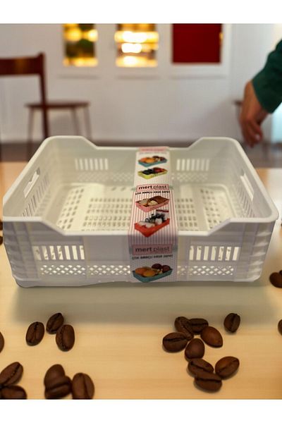 KRD HOME MRT Plastic White Case - Multi-Purpose Basket