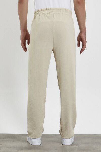 Riowela Unisex Oversize Aerobin Keten Yazlık İnce Salaş Alt Jogger Pantolon