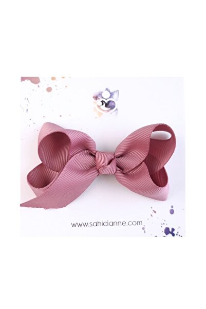 Sahici Anne مشبك شعر بوتيك فيونك بدون شعر، 8 سم - لون أرجواني داكن