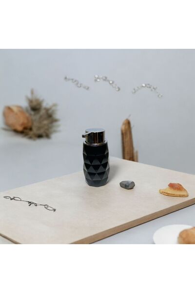 Kardelen Home Collection LÜKS DESENLİ SIVI SABUNLUK SİYAH