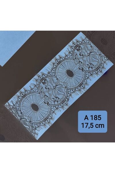FASHİON DANTEL Sakallı Dantel (KOD A185) En 17,5 Cm Boy 3 Metre Siyah - Beyaz
