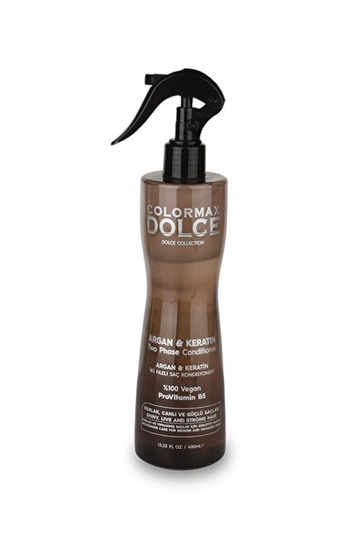 COLORMAX DOLCE 400 ml Argan & Keratin Iki Fazlı Saç Spreyi (%100 VEGAN)