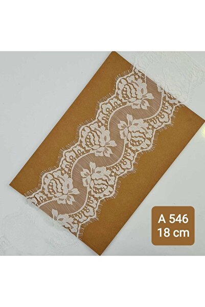 FASHİON DANTEL دانتيل ملتحي (كود A546) عرض 18 سم طول 3 متر أسود - إكرو