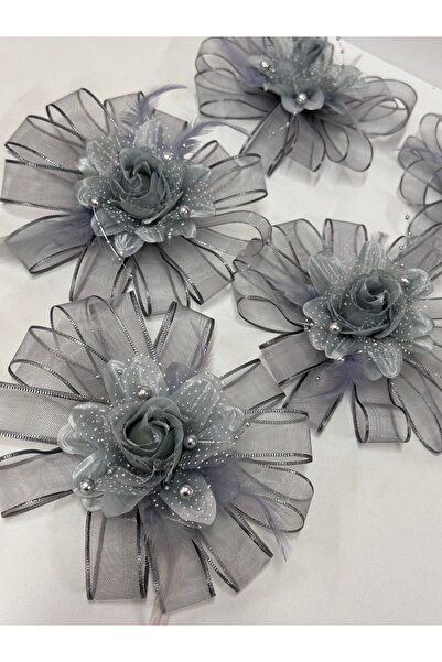 çeyizlik setim 1 Adet Gri Bohça Çiçeği Bohça Süsü