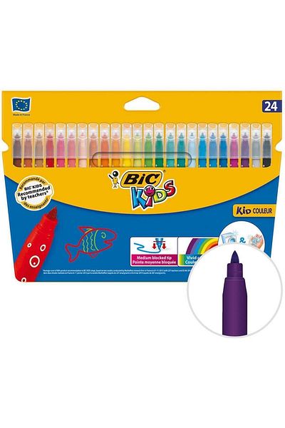 Bic Kids Couleur841800 Felted Crayons Pack of 24