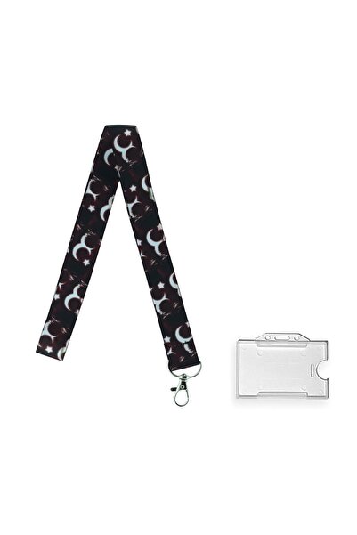 YİĞİTBAŞI AY YILDIZ Desen Boyun İpi Ve Telefon Askısı Okul ,hastane , BOYUN İ...