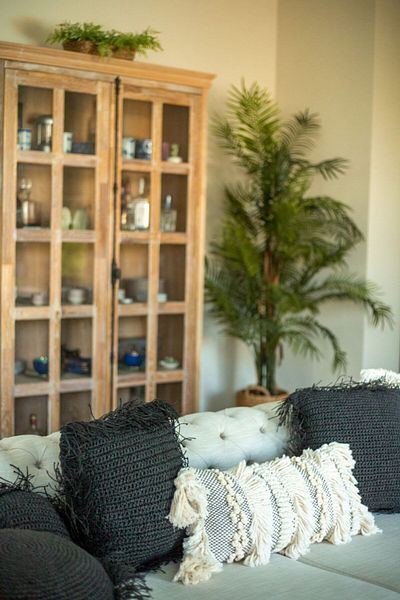 Bohemart Pernă Boho Raffia Handmade Pernă de aruncare Design umplut