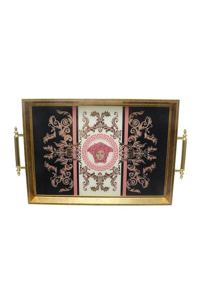 T.Concept Art Series Rectangular Glass Surface - Engagement Presentation Tea Tray Dmt581