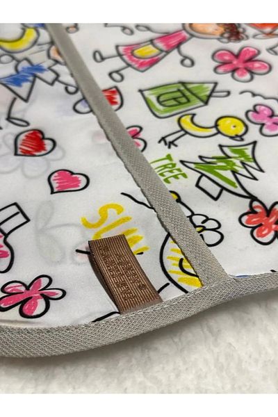 Aşkın Parti Evi 1-3 Years, Liquid Proof, Velcro, Pocket, Machine Washable, Baby/Child Baby Bib