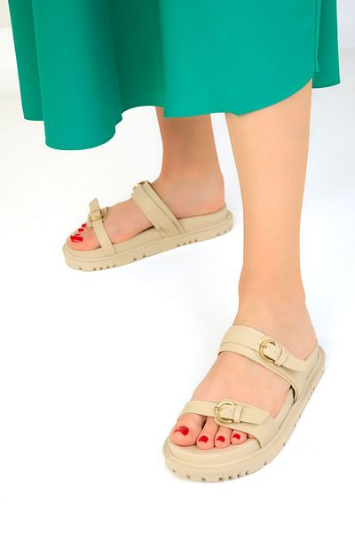 SOHO Beige Women's Slippers - Model 19291