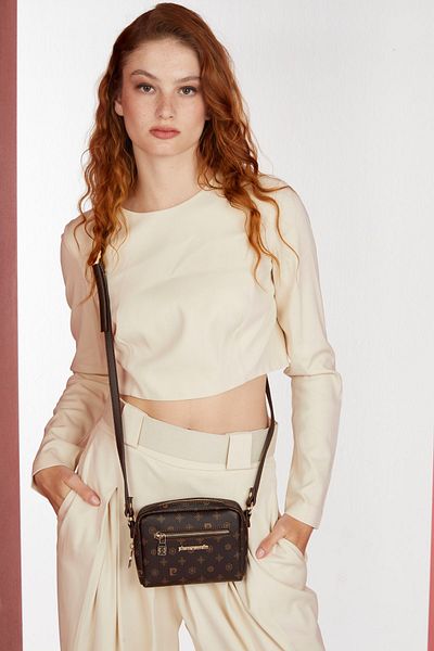 Pierre Cardin Geantă de umăr pentru femei Monogram maro 05PO22Y1566-1
