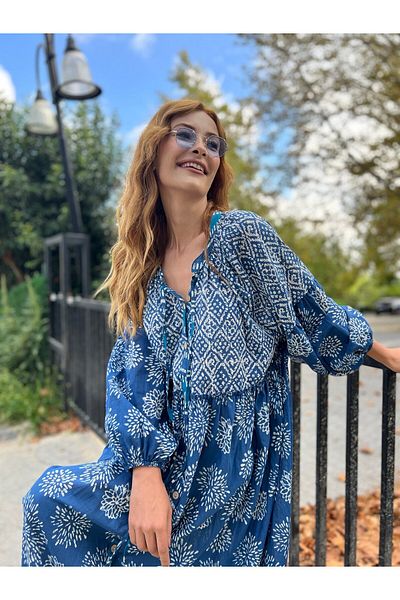 Park Moda An5024030705 Rochie cămașă Marın cu decolteu în V
