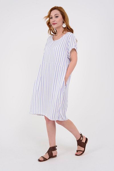 Park Moda An10258 Κοντό φόρεμα με μοτίβο ρίγες