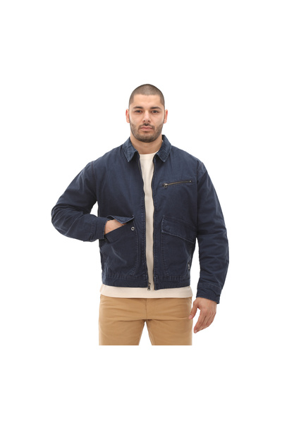 Timberland تمبرلاند B0A5TGF4331-R سترة قماش مغسولة للرجال باللون الأزرق الداكن