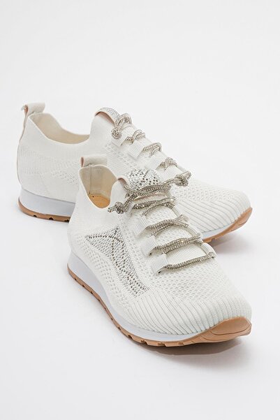 Ccway Нековзні балетки з камінцями для жінок БІЛІ