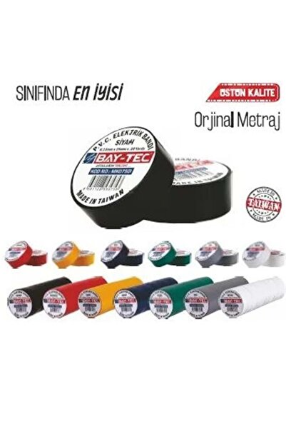 Baytec Elektrik Bandı Izole Band 0,13mm*18mm*10 Yards