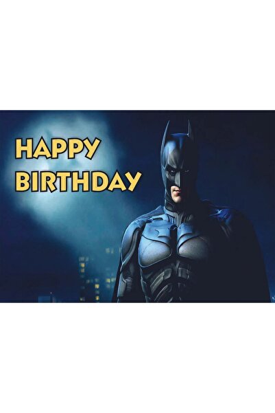 avrupakutu Batman Temalı Doğum Günü Afişi Pankart Vinil Branda - 100x150 cm