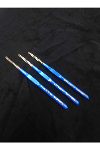 Kartopu Mavi Plastik Saplı Dantel Tığı 20 No