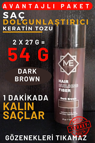 ME PROFESSIONAL Saç Dolgunlaştırıcı Keratin Fibers KOYU KAHVE 54GR, Topik Saç...