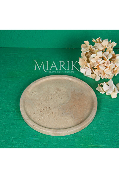 MIARIK DESIGN & DEKORASYON Dekoratif Mermer Oval Tepsi Servis Sunum Tabağı