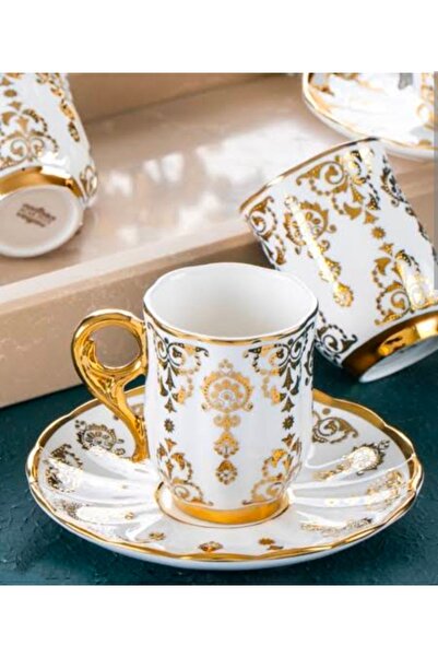 Kosova Lüx Aries Gold 6 Kişilik Fincan Takımı