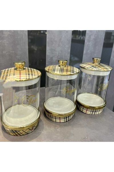 decovien Luxury Alyum Patterned 3-Piece Spice Set