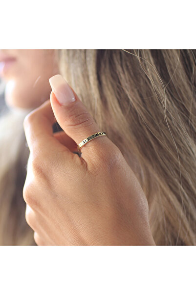 Glorria Kişiye Özel Roma Rakamı Gümüş Yüzük