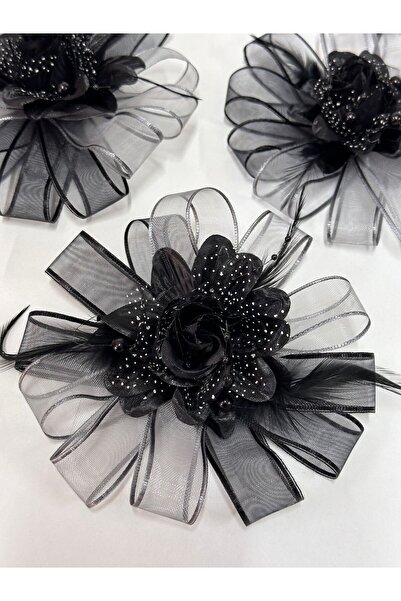 çeyizlik setim 1 Adet Siyah Bohça Çiçeği Bohça Süsü