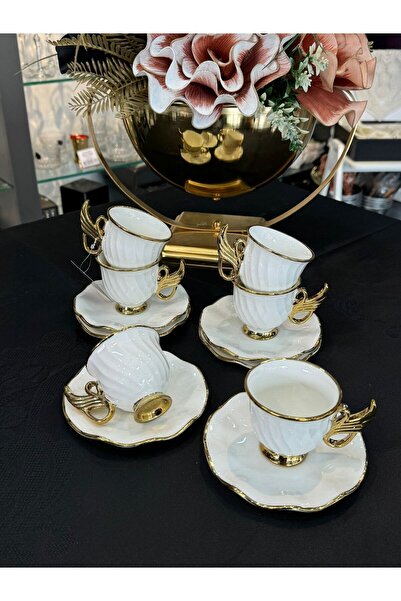Kosova ACAR JADE 6 KİŞİLİK PORSELEN KAHVE FİNCAN TAKIMI