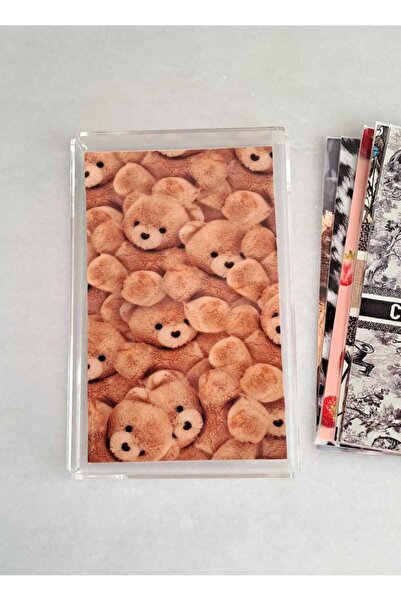 Byken قاعدة عرض منقوشة على شكل دمية دب