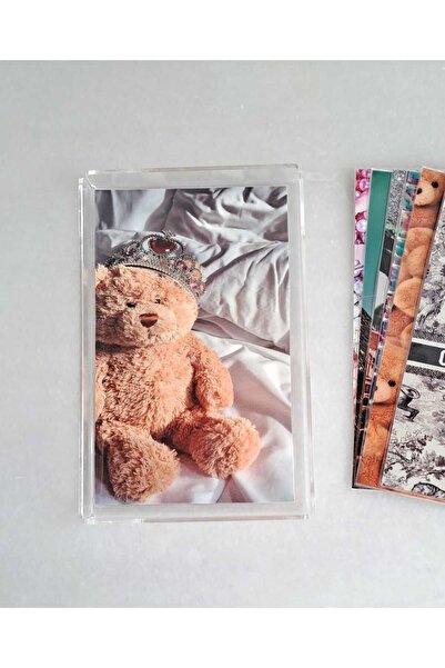 Byken حامل عرض منقوش على شكل دمية دب